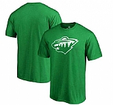 Men's Minnesota Wild Fanatics Branded St. Patrick's Day White Logo T-Shirt Kelly Green FengYun,baseball caps,new era cap wholesale,wholesale hats